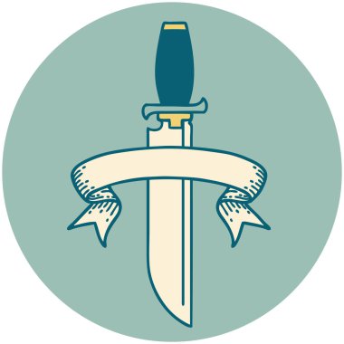 Bıçak sancağıyla dövme biçimi simgesi