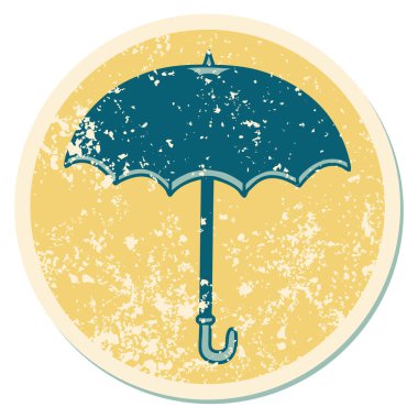 Bir şemsiyenin sembolik depresif dövme şekli