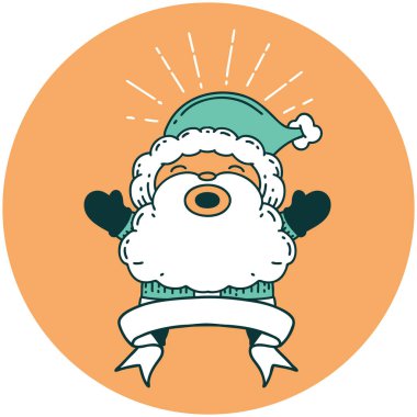 Dövme stili Noel Baba karakterinin simgesi