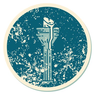 Bir şamdanın sembolik depresif dövme görüntüsü