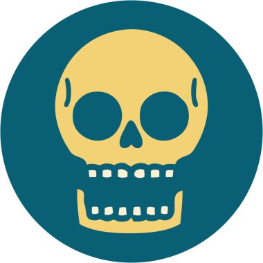 Bir kafatasının ikonik dövme şekli