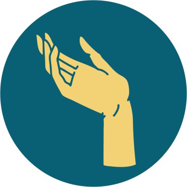 Bir elin sembolik dövme görüntüsü