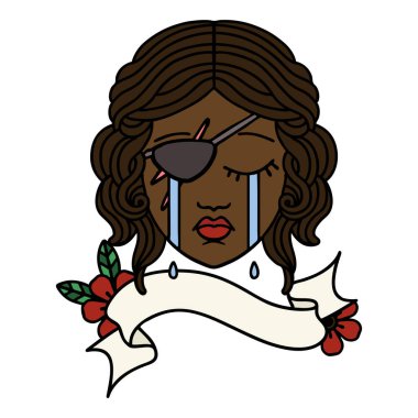 Retro Dövme Tarzı Düzenbaz karakter yüzü