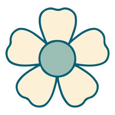 Bir çiçeğin ikonik dövme şekli