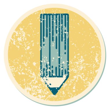 Bir kalemin sembolik depresif dövme görüntüsü