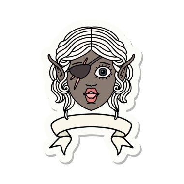 Başıboş bir elf karakterinin afiş yapıştırması.