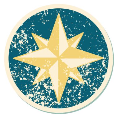 Bir yıldızın sembolik dövmeli görüntüsü