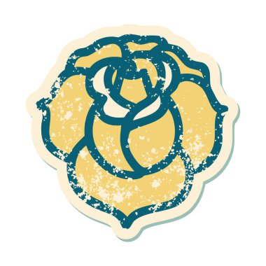 Bir çiçeğin sembolik dövmeli resmi