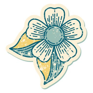 Bir çiçeğin sembolik dövmeli resmi