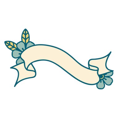 Pankart ve çiçeğin ikonik dövme görüntüsü