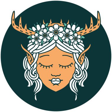 Elf Druid karakter yüzünün simgesi