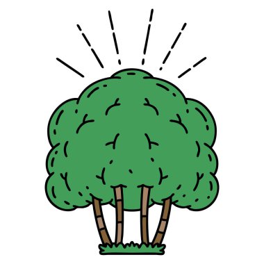 Geleneksel dövme ağacı çizimi