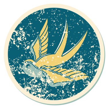 Bir kırlangıcın sembolik dövmeli görüntüsü