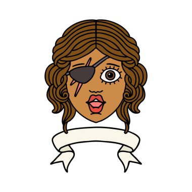 Retro Dövme Tarzı Sancaklı düzenbaz insan karakteri