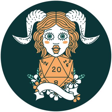 Doğal yirmilik zar atma ikonu