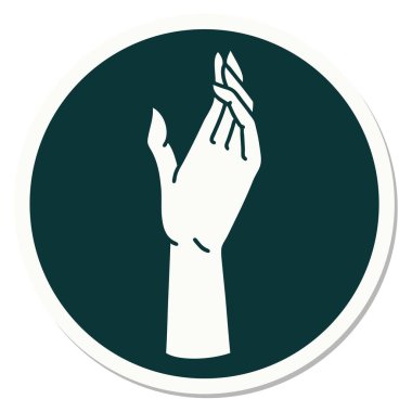 Dövme çıkartması geleneksel bir el stili.