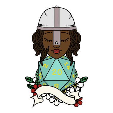 Retro Dövme stili 20 zarlı insan dövüşçüsü