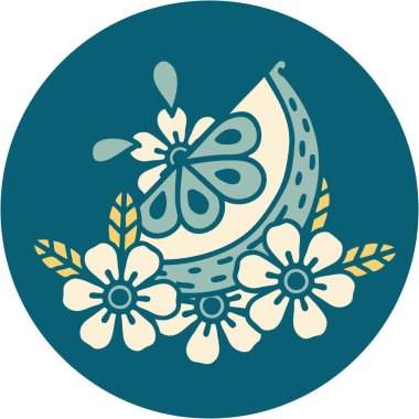 Dekoratif limon ikonik dövme görüntüsü