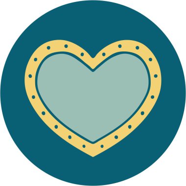 Bir kalbin ikonik dövme görüntüsü