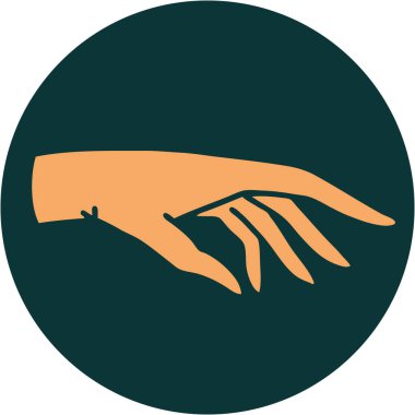 Bir elin sembolik dövme görüntüsü