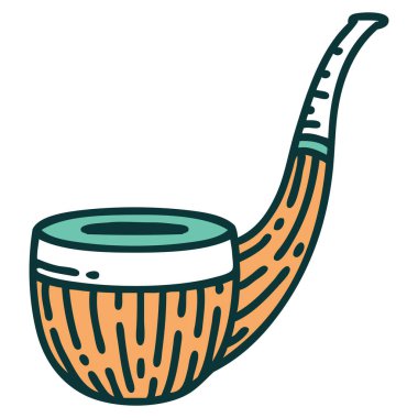 Sigara içen piponun ikonik dövme görüntüsü