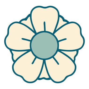 Bir çiçeğin ikonik dövme şekli