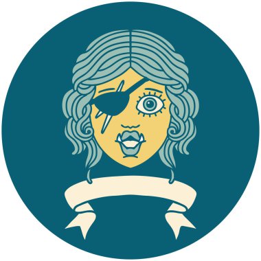 Sancaklı Retro Dövme Biçimli Ork karakter yüzü