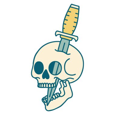 Bir kafatasının ikonik dövme şekli