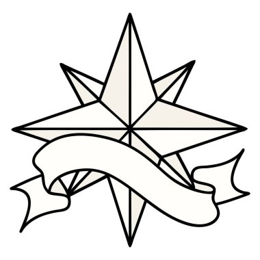 Yıldızlı geleneksel dövme.