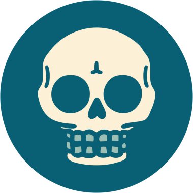 Bir kafatasının ikonik dövme şekli