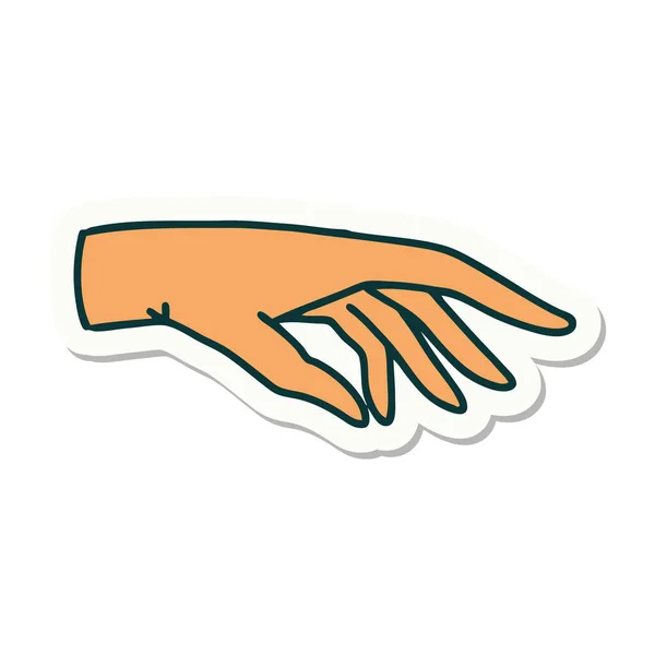 Tätowiersticker Traditionellen Stil Einer Hand — Stockvektor