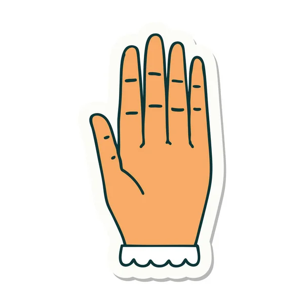 Наклейка Татуювання Традиційному Стилі Руки — стоковий вектор