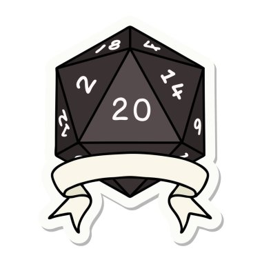 Doğal bir 20 kritik vuruşluk D20 zarının çıkartması.