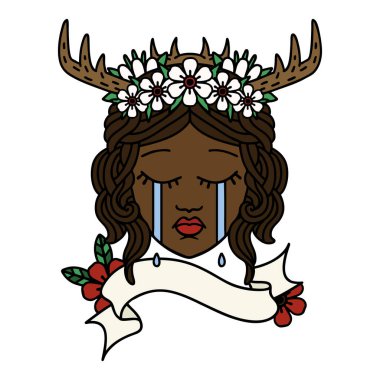 Retro Dövme Biçimli İnsan Druid