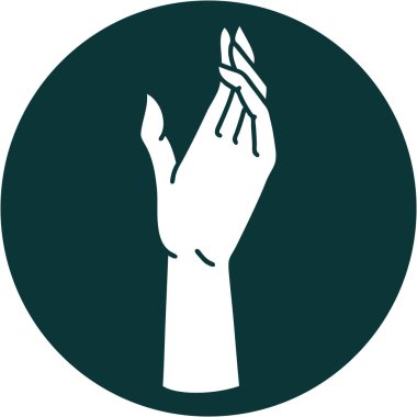 Bir elin sembolik dövme görüntüsü