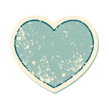 Bir kalbin sembolik depresif dövme görüntüsü