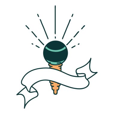 Dövme tarzı mikrofonlu kaydırma pankartı