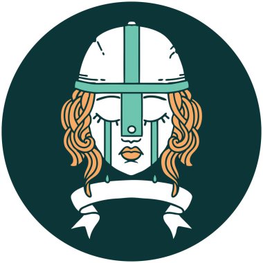 Sancaklı ağlayan insan savaşçı karakteri simgesi