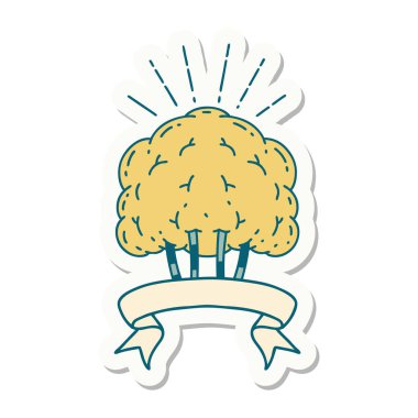 Dövme stili bir ağacın çıkartması