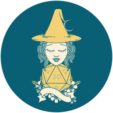 Retro Dövme Biçimli 20 zarlı insan büyücüsü