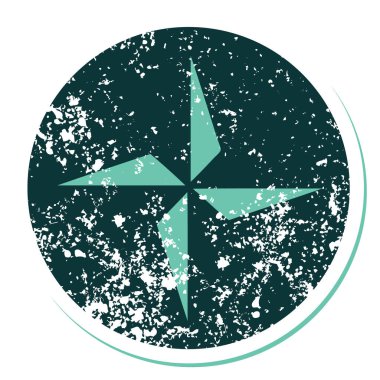 Bir yıldız sembolünün sembolik depresif dövme şekli