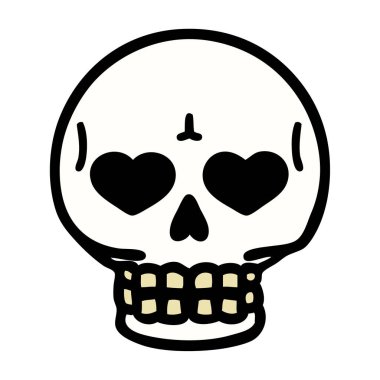 geleneksel kafatası biçiminde dövme