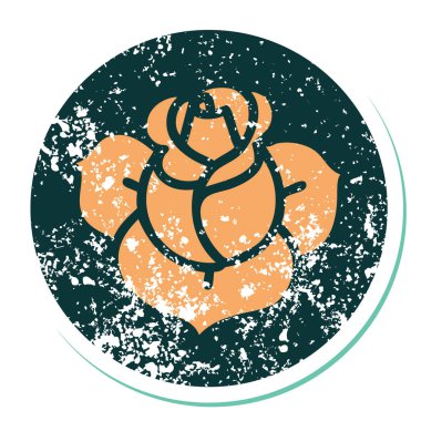 Bir çiçeğin sembolik dövmeli resmi