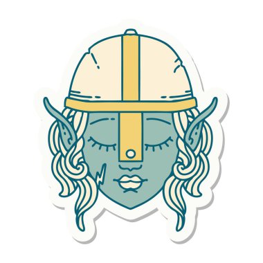 Bir elf karakterinin çıkartması