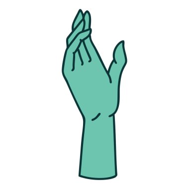 Bir elin sembolik dövme görüntüsü