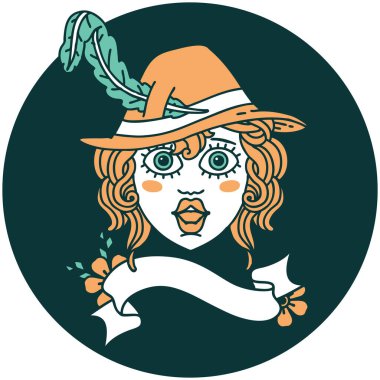 İnsan ozan karakter yüzünün simgesi