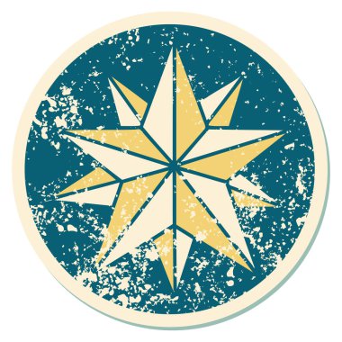 Bir yıldızın sembolik dövmeli görüntüsü