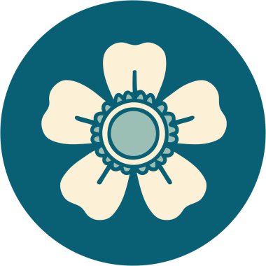 Bir çiçeğin ikonik dövme şekli