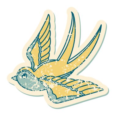 Bir kırlangıcın sembolik dövmeli görüntüsü