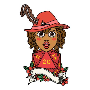 Retro Dövme Tarzı 20 zarlı insan ozanı